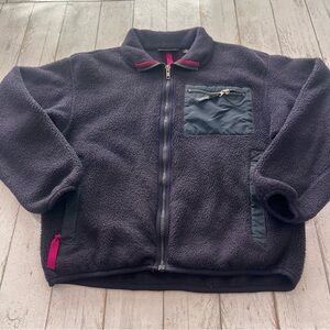 Vintage Patagonia Navy Fleece Jacket Sz 8 Made in USA